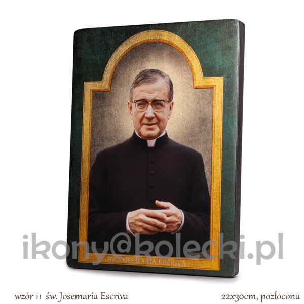 wzór 11 św. Josemaria Escriva 22x30cm pozłocony